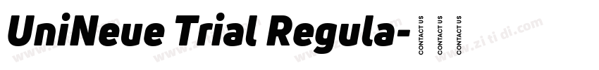 UniNeue Trial Regula字体转换